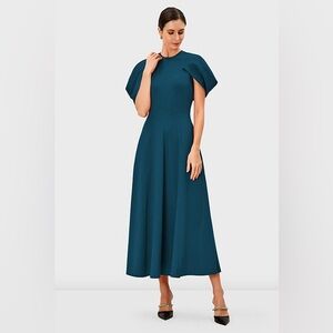 Asymmetric Puff Sleeve Cotton Jersey Dress